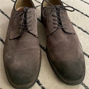 Aston Grey Mens Suede Dress Shoes